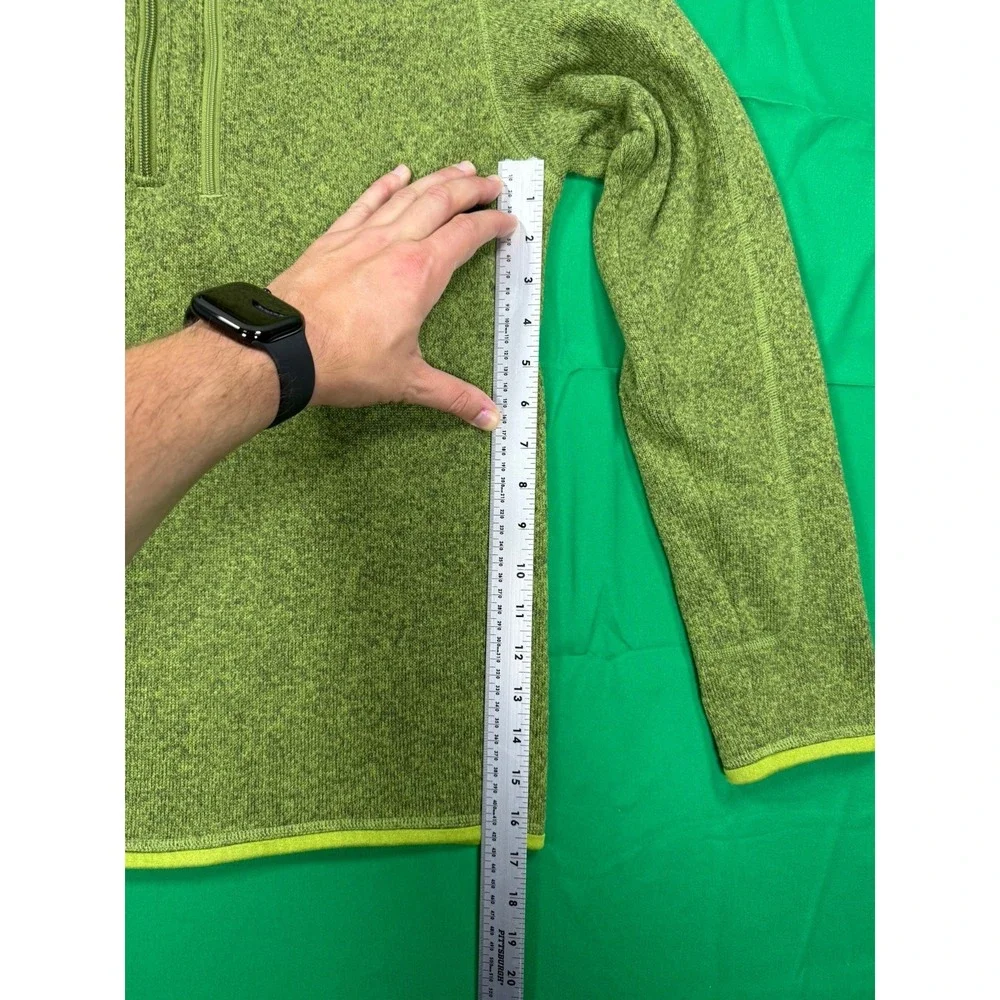 Patagonia Better Sweater Jacket Men Medium Green 1/4 Zip Pullover Fleece Hiking